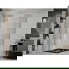Mexen Roma cabine de douche pivotante 90 x 90 cm, transparent, chrome + receveur plat, noir - 854-090-090-01-00-4070