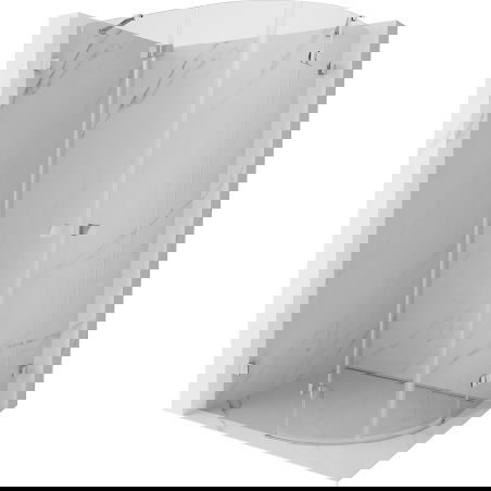 Mexen Lunar cabine de douche semi-circulaire pivotante gauche 80 x 70 cm, transparent, chrome - 833-080L-070P-01-00