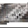 Mexen Lunar cabine de douche demi-circulaire pivotante gauche 90 x 80 cm, transparent, chrome - 833-090L-080P-01-00