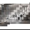 Mexen Lunar cabine de douche semi-circulaire battante 90 x 90 cm, transparent, chrome - 833-090L-090P-01-00