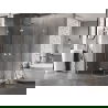 Mexen Lunar cabine de douche semi-circulaire pivotante gauche 100 x 80 cm, transparent, chrome - 833-100L-080P-01-00