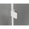 Mexen Lunar cabine de douche semi-circulaire pivotante gauche 100 x 70 cm, transparent, blanc - 833-100L-070P-20-00