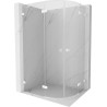 Mexen Lunar cabine de douche semi-circulaire pivotante gauche 100 x 70 cm, transparent, blanc - 833-100L-070P-20-00
