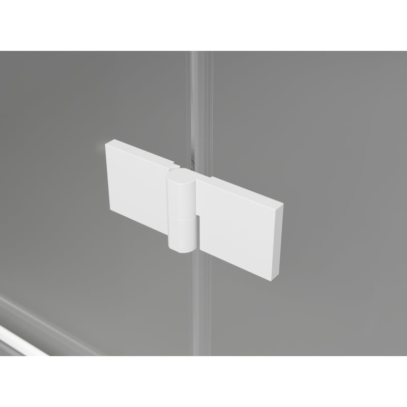 Mexen Lunar cabine de douche semi-circulaire pivotante 100 x 100 cm, transparent, blanc - 833-100L-100P-20-00