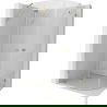 Mexen Lunar cabine de douche semi-circulaire pivotante gauche 80 x 70 cm, transparent, dorée - 833-080L-070P-50-00