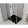 Mexen Roma cabine de douche battante 120 x 80 cm, transparent, chrome + receveur Plat, noir - 854-120-080-01-00-4070