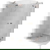 Cabine de douche semi-circulaire gauche Mexen Lunar 100 x 70 cm, transparent, or rose - 833-100L-070P-60-00