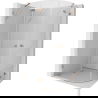 Mexen Lunar cabine de douche semi-circulaire pivotante gauche 80 x 70 cm, transparent, cuivre brossé - 833-080L-070P-65-00