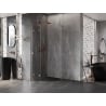 Mexen Lunar cabine de douche semi-circulaire pivotante 100 x 100 cm, transparent, cuivre brossé - 833-100L-100P-65-00