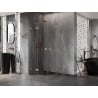 Mexen Lunar cabine de douche semi-circulaire pivotante 100 x 100 cm, transparent, cuivre brossé - 833-100L-100P-65-00