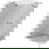Mexen Lunar cabine de douche semi-circulaire pivotante gauche 80 x 70 cm, transparent, gris canon brossé - 833-080L-070P-66-00