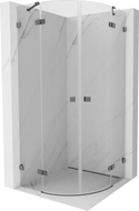 Mexen Lunar cabine de douche semi-circulaire pivotante 100 x 100 cm, transparent, gris fusil brossé - 833-100L-100P-66-00