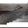 Mexen Lunar cabine de douche demi-circulaire pivotante gauche 100 x 80 cm, transparent, gris canon brossé - 833-100L-080P-66-00