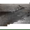 Mexen Lunar cabine de douche semi-circulaire pivotante gauche 100 x 70 cm, transparent, gun metal - 833-100L-070P-95-00