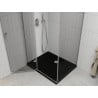 Mexen Roma cabine de douche pivotante 120 x 90 cm, transparent, chrome + receveur Plat, noir - 854-120-090-01-00-4070