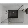 Mexen Roma cabine de douche battante 120 x 90 cm, transparent, chrome + receveur Flat, noir - 854-120-090-01-00-4070