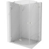 Mexen Lunar cabine de douche quart de cercle pivotante gauche 90 x 70 cm, transparent, nickel brossé - 833-090L-070P-97-00