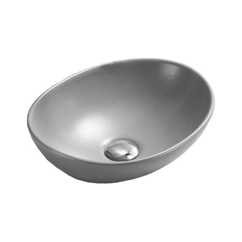Mexen Elza lavabo sur plan 40 x 33 cm, gris clair mat - 21014061