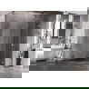 Cabine de douche arrondie Mexen Lunar porte droite 100 x 80 cm, transparent, chrome - 833-100P-080L-01-00
