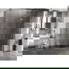 Cabine de douche arrondie Mexen Lunar porte droite 100 x 80 cm, transparent, chrome - 833-100P-080L-01-00