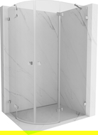 Mexen Lunar cabine de douche semi-circulaire pivotante droite 100 x 70 cm, transparent, chrome - 833-100P-070L-01-00