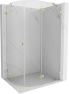 Mexen Lunar cabine de douche semi-circulaire pivotante droite 80 x 70 cm, transparent, or brossé - 833-080P-070L-55-00