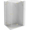 Mexen Lunar cabine de douche en quadrant à charnière droite 90 x 70 cm, transparent, or brossé - 833-090P-070L-55-00