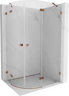 Mexen Lunar cabine de douche demi-circulaire ouvrante droite 100 x 80 cm, transparent, or rose - 833-100P-080L-60-00