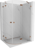 Mexen Lunar cabine de douche semi-circulaire pivotante droite 100 x 90 cm, transparente, or rose - 833-100P-090L-60-00