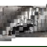 Cabine de douche semi-circulaire battante droite 90 x 70 cm, transparent, gris canon brossé - 833-090P-070L-66-00