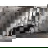 Mexen Lunar cabine de douche semi-circulaire battante droite 90 x 70 cm, transparent, noir - 833-090P-070L-70-00