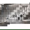 Mexen Lunar L cabine de douche pentagonale pivotante gauche 100 x 90 cm, transparent, chrome - 831L-100L-090P-01-00-L
