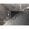 Mexen Lunar L Cabine de douche pentagonale pivotante gauche 100 x 100 cm, transparente, blanche - 831L-100L-100P-20-00-L
