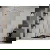 Mexen Roma cabine de douche battante 80 x 80 cm, transparent, or + receveur plat, noir - 854-080-080-50-00-4070G