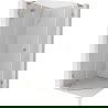 Mexen Lunar L cabine de douche pentagonale pivotante gauche 80 x 80 cm, transparente, cuivre brossé - 831L-080L-080P-65-00-L