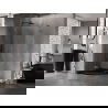 Mexen Lunar L cabine de douche pentagonale pivotante gauche 100x100 cm transparent, gris canon brossé - 831L-100L-100P-66-00-L