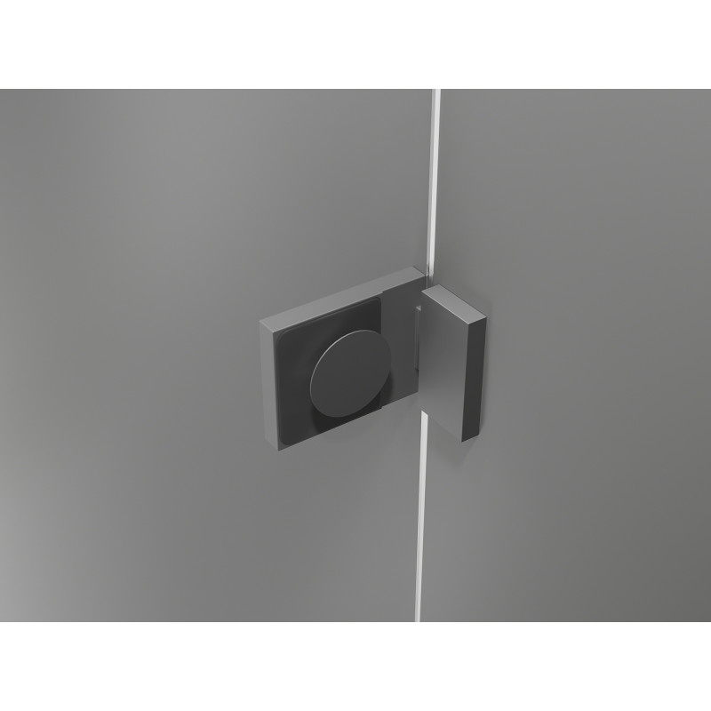 Mexen Lunar L cabine de douche pentagonale pivotante gauche 100 x 80 cm, transparent, gun metal - 831L-100L-080P-95-00-L