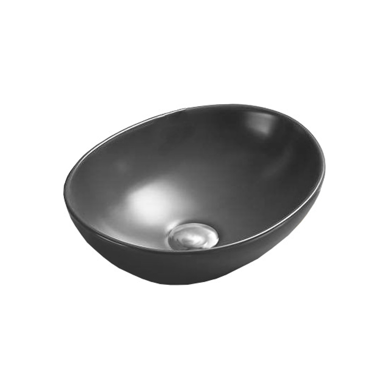 Mexen Elza lavabo à poser 40 x 33 cm, gris mat foncé - 21014071