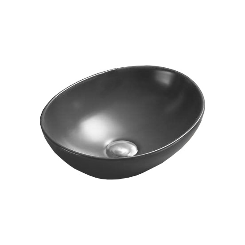 Mexen Elza lavabo de comptoir 40 x 33 cm, Gris foncé mat - 21014071