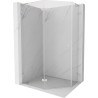 Mexen Lunar L cabine de douche pentagonale avec porte battante gauche 90 x 80 cm, transparent, nickel brossé