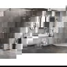 Mexen Lunar L cabine de douche pentagonale pivotante droite 80 x 80 cm, transparent, chrome - 831L-080P-080L-01-00-P