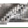 Mexen Lunar L cabine de douche pentagonale pivotante droite 100 x 80 cm, transparent, chrome - 831L-100P-080L-01-00-P