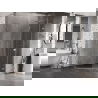 Mexen Lunar L cabine de douche pentagonale pivotante droite 100 x 80 cm, transparent, chrome - 831L-100P-080L-01-00-P