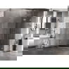 Mexen Lunar L cabine de douche pentagonale pivotante droite 100 x 100 cm, transparent, chrome - 831L-100P-100L-01-00-P