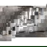 Mexen Lunar L cabine de douche pentagonale battante droite 100 x 90 cm, transparente, blanche - 831L-100P-090L-20-00-P