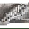 Mexen Lunar L cabine de douche pentagonale battante droite 100 x 90 cm, transparente, blanche - 831L-100P-090L-20-00-P