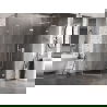 Mexen Lunar L cabine de douche pentagonale battante droite 100 x 90 cm, transparente, blanche - 831L-100P-090L-20-00-P