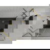 Mexen Roma cabine de douche battante 120 x 90 cm, transparent, or + receveur plat, noir - 854-120-090-50-00-4070G