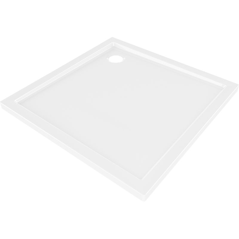 Mexen Flow receveur carré slim 70 x 70 cm, blanc brillant - 46S107070