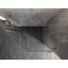 Mexen Lunar L cabine de douche pentagonale pivotante à droite 100x80 cm, transparent, nickel brossé - 831L-100P-080L-97-00-P